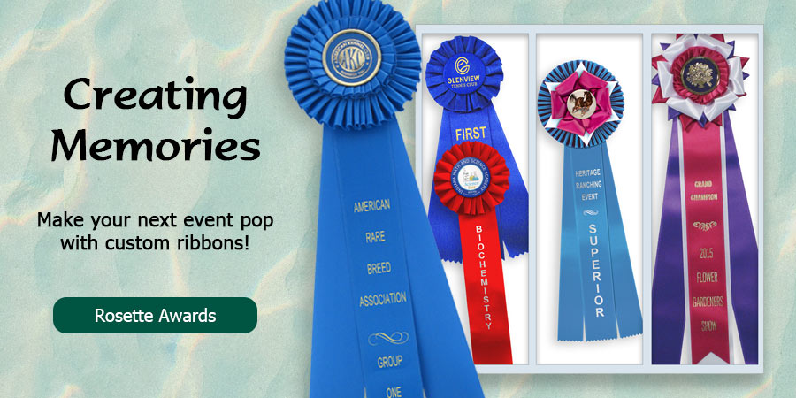 Rosette ribbons are perfect awards for any event and competition.