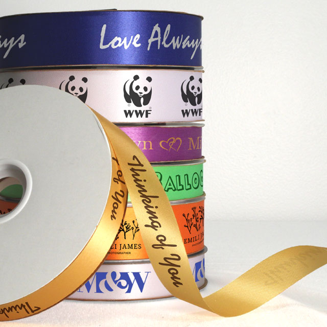 Custom Printed Ribbon  Custom logo/text printed personalized ribbons