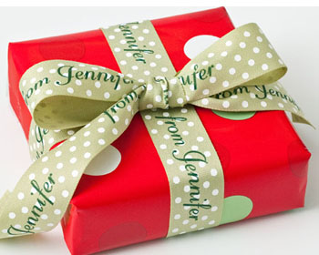 personalized wrapping ribbon