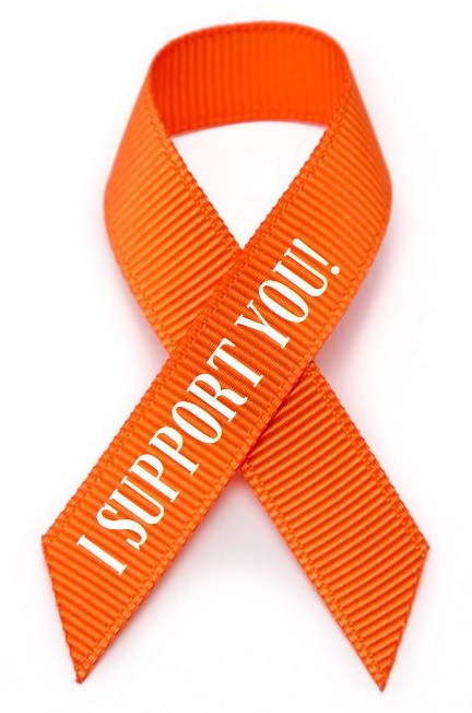 An Orange Ribbon To Show Support Ribbon Impressions