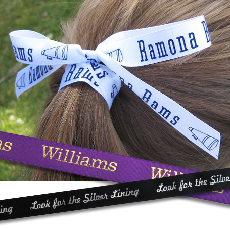 personalized hair ribbons