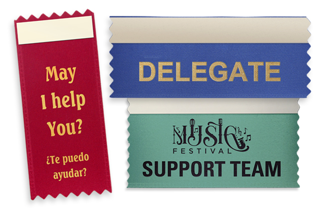 Shop custom and stock badge ribbons that will help at your activities during summer.